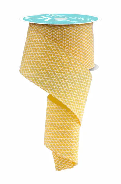 2.5inx10yd Mini Harlequin YELLOW/WHITE