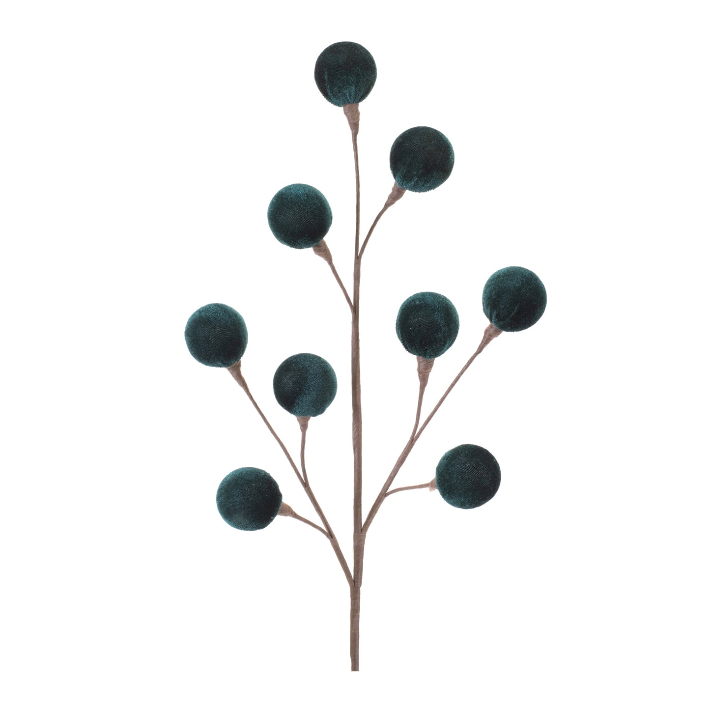 23in Hunter Green Pod Ball Spray - Premium Attachment for Wreaths, Arrangements and Home Decor Melrose