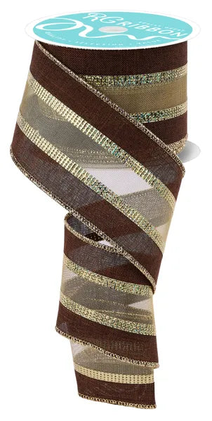 2.5inx10yd 3-in-1 Royal Burlap/Mesh