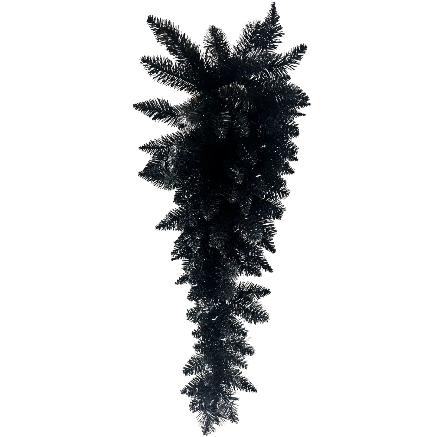 30in Pine Teardrop Swag BLACK HALLOWEEN
