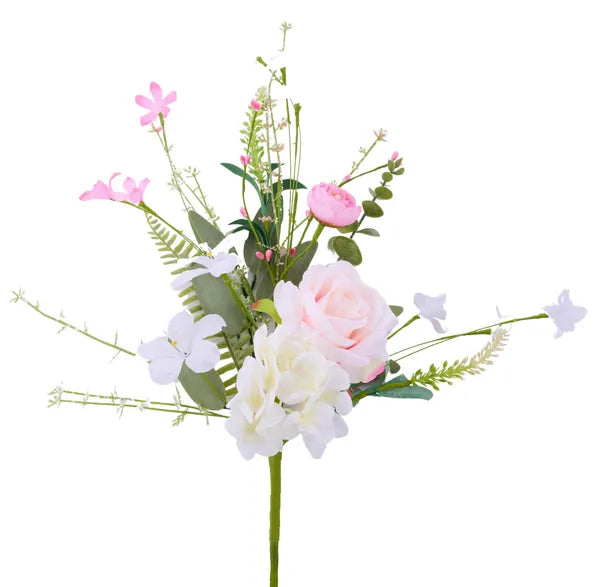 19in Pink/Cream Rose/Hydrangea