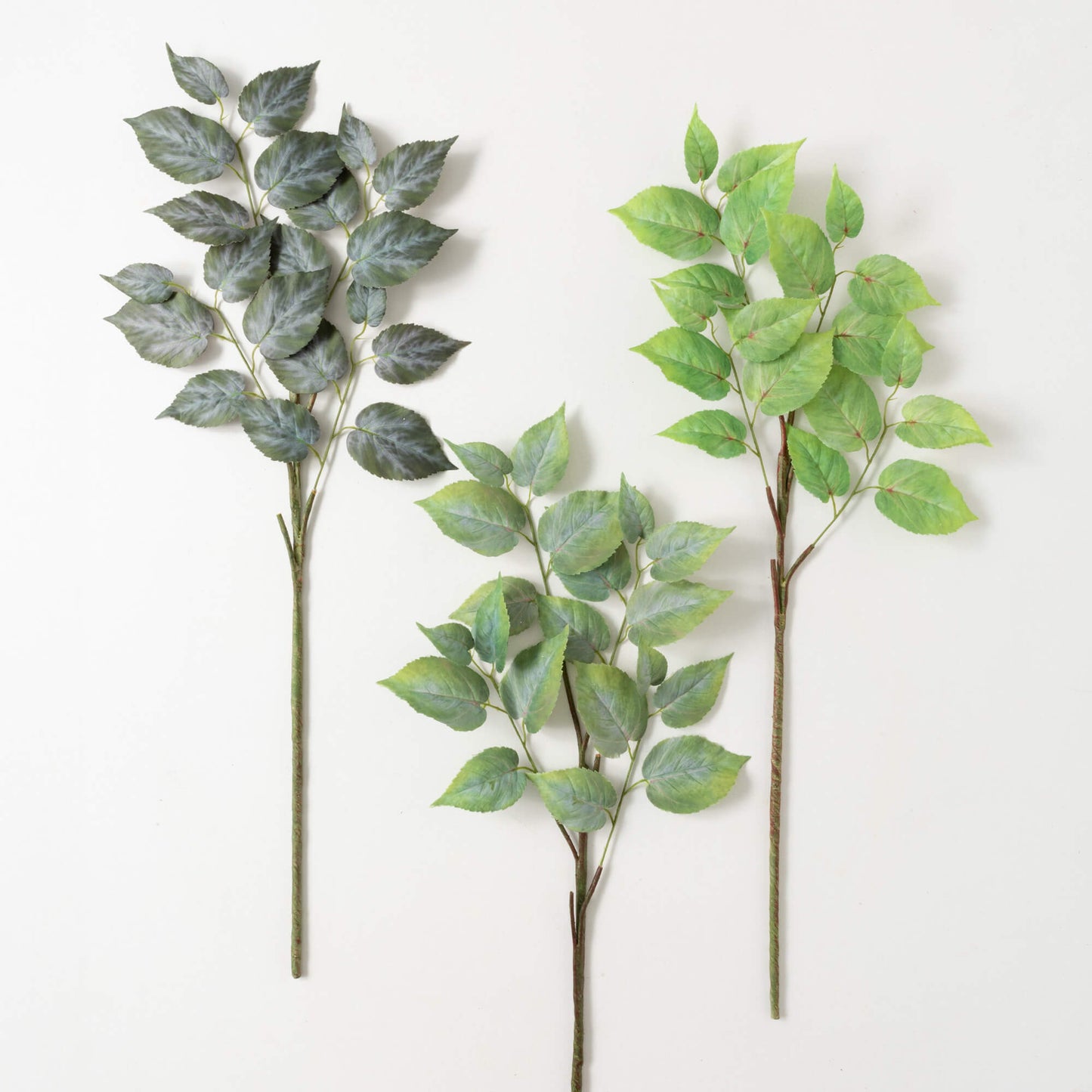 36in Mixed Leaf Spray ONE PIECE - LIGHT GREEN