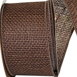 Brown Burlap Wired Ribbon – 2.5" x 10 Yards | Rustic Wired Ribbon for Wreaths, Bows & Floral Designs