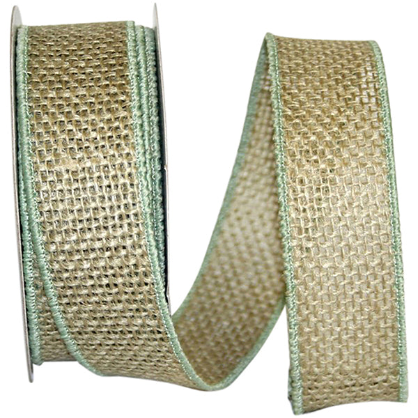 1 3/8inx10yd Lt Sage Burlap Ribbon
