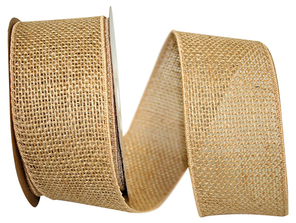 2.5inx10yd Ivory Burlap Ribbon