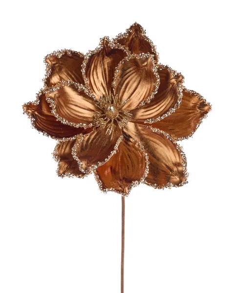 9in Magnolia BLOOM on 21in Stem COPPER