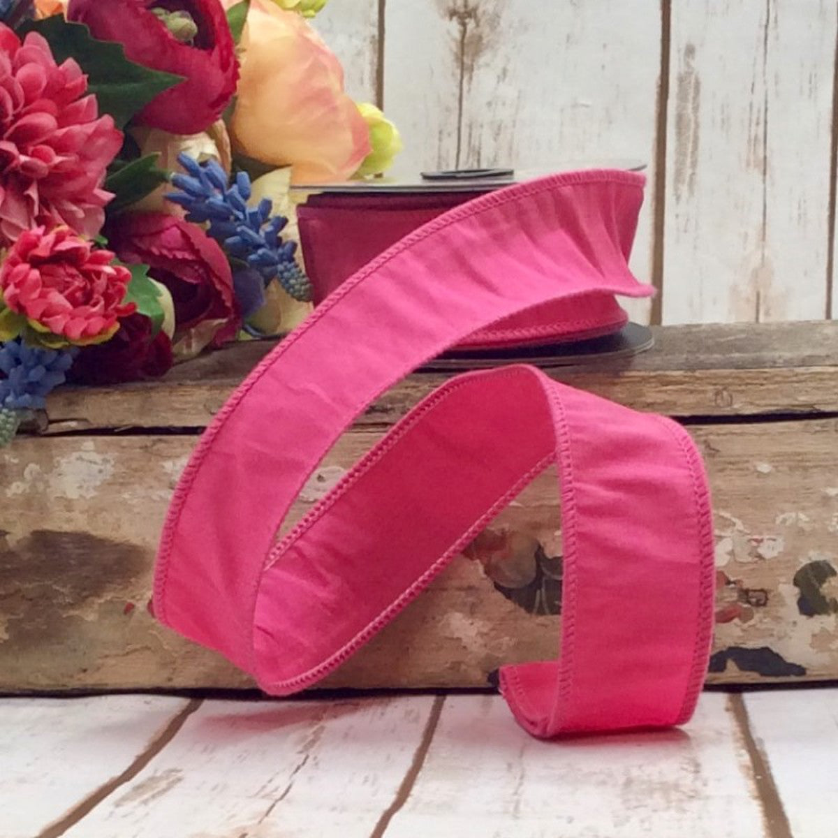 1.5 inch X 10 yard Taffeta AZALEA PINK