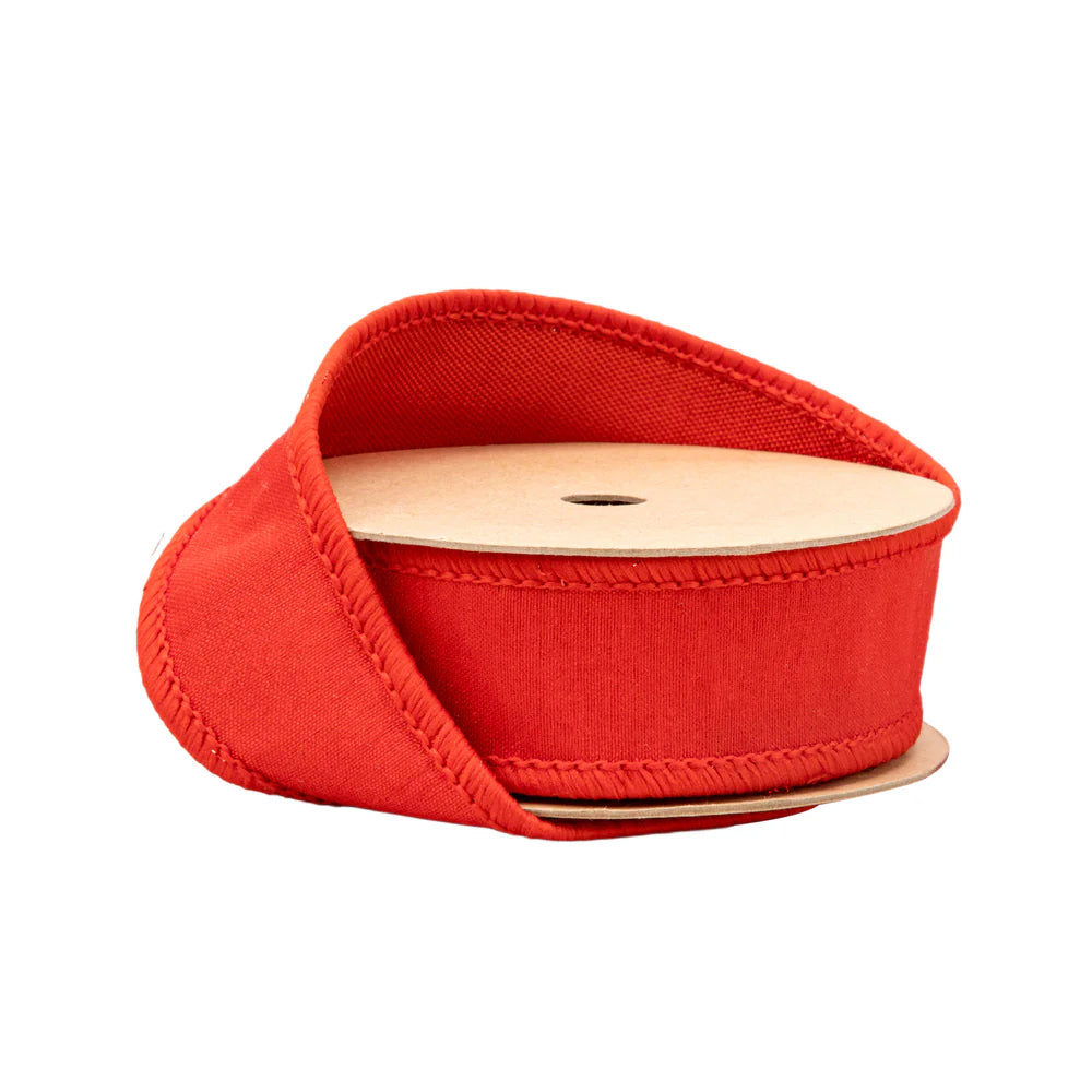 1inx10yd Red Metallic-Back Fused Ribbon