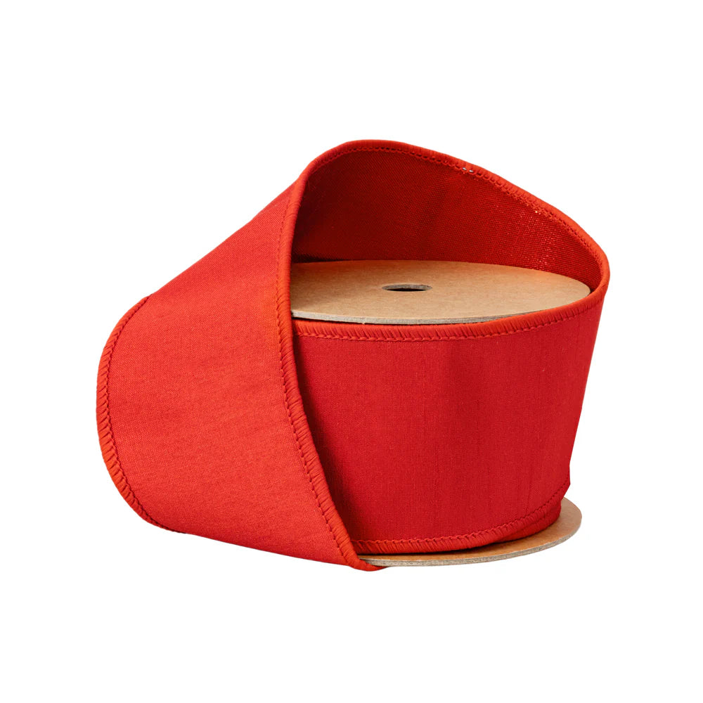 2.5inx10yd Red Metallic-Back Fused Ribbon