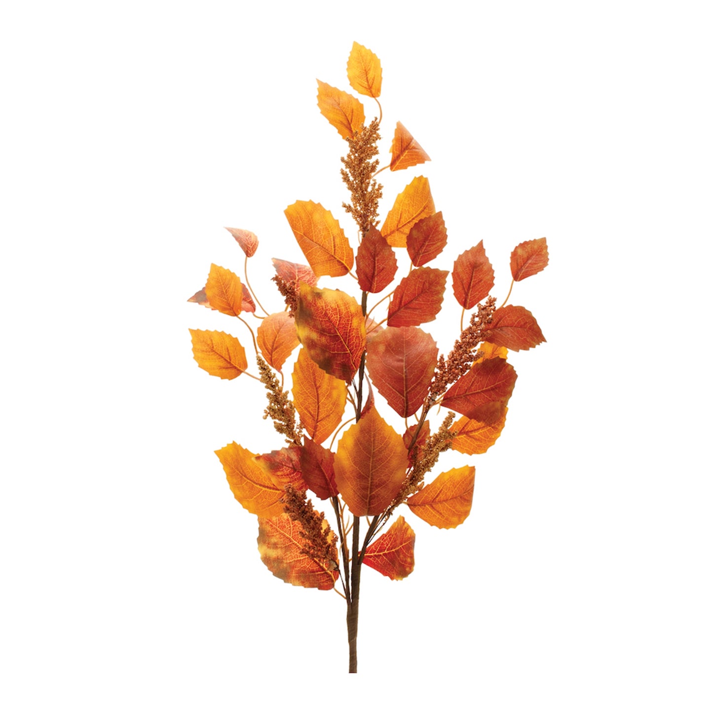 35in Fall Leaf & Seed Plume RUST