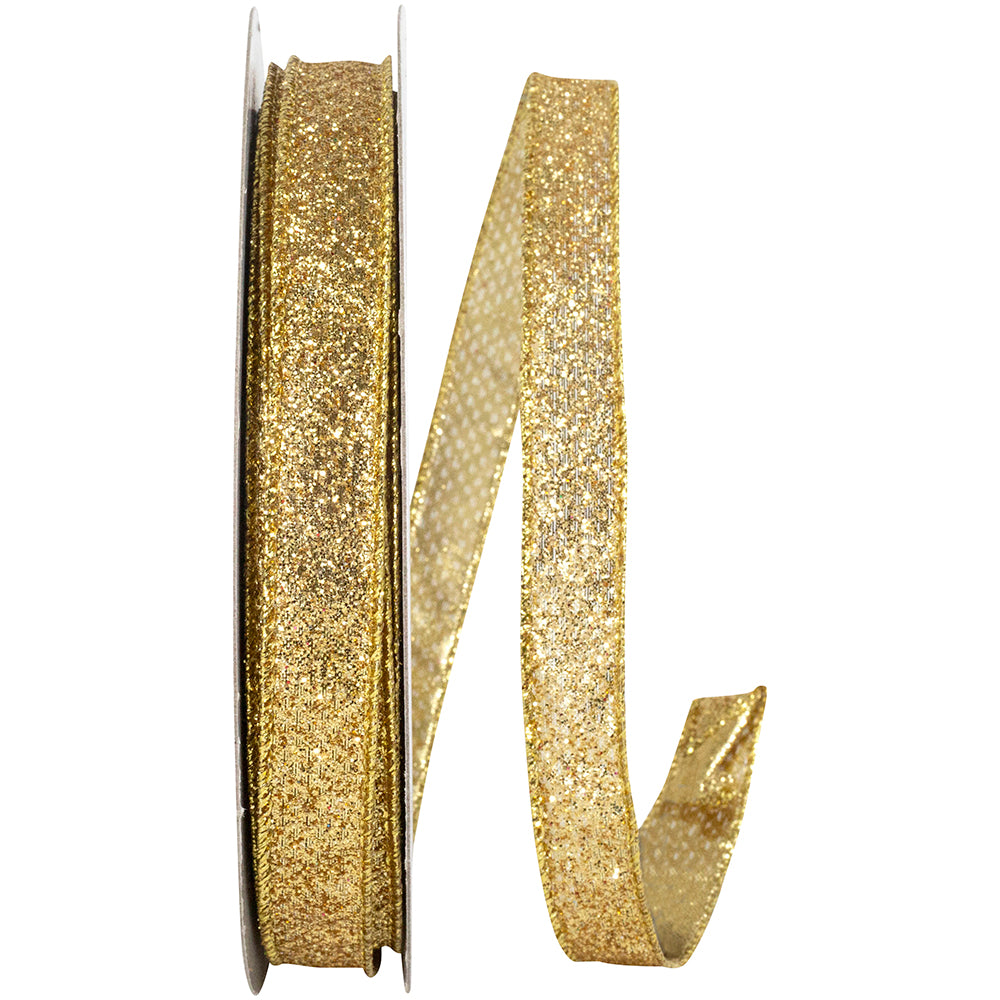 5/8in 25YARDS Glitter Lame Gold