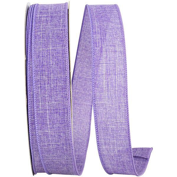 1.5inx10yd Purple Linen Ribbon - Premium Ribbon for Bows and other Home Decor