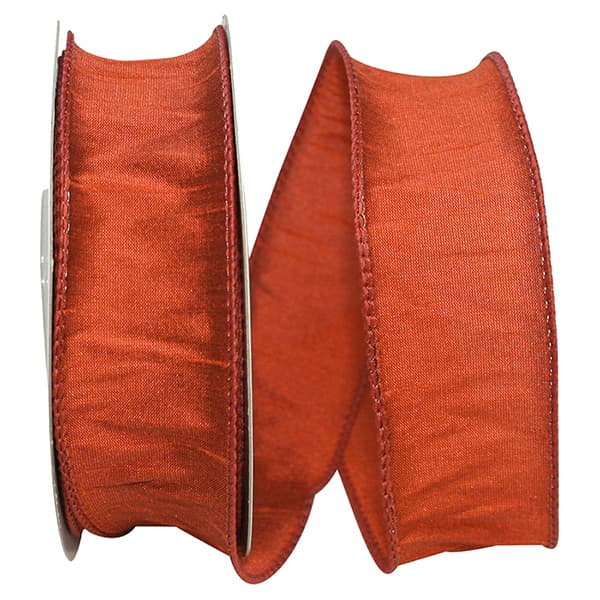 1.5in x10yd Dupioni Supreme RUST