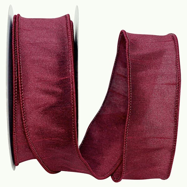 1.5inx10yd Dupioni Supreme BURGUNDY
