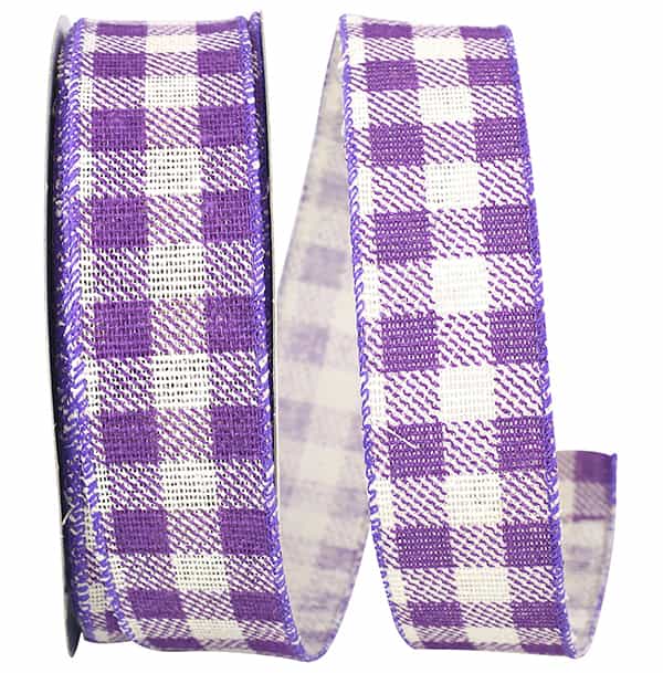 20YD x1.5in Purple Gingham Hopsack Twill
