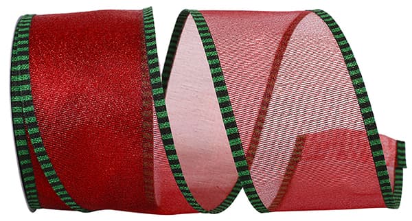 20ydx1.5in Glimmer RED w/GREEN Ticking