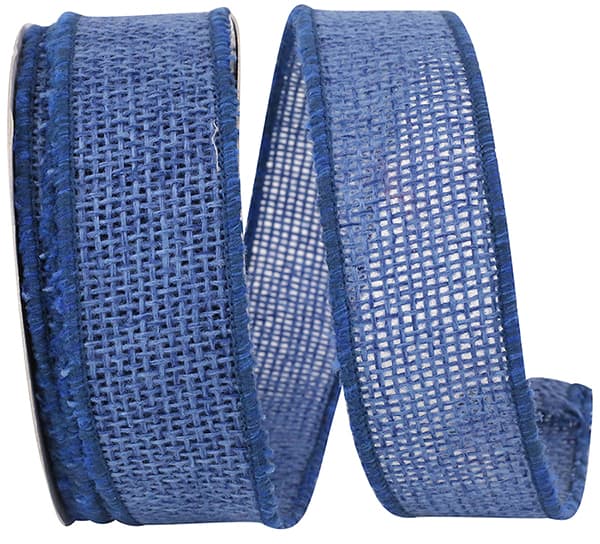 1.5inx10yd Rustic Blue Burlap Ribbon