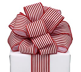 20YARD x 2.5in RED/WHITE Stripe VELVET