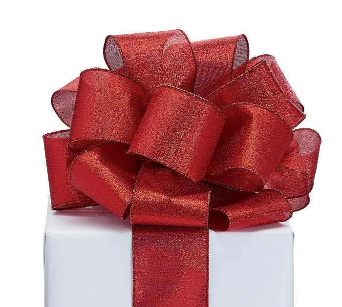 20YARD x 2.5in Shimmer Metallic RED Ribbon