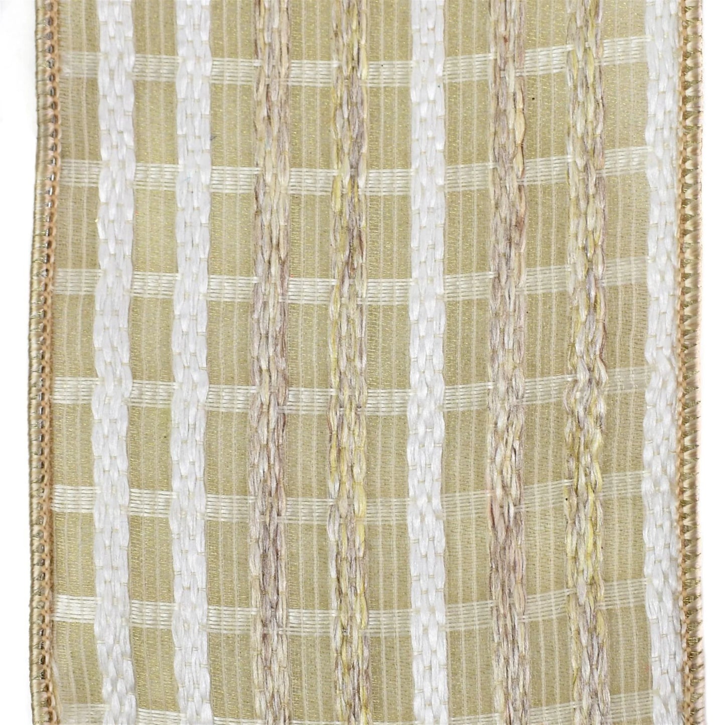 4inx10yd Holy Night Sheer Woven STRAW/HAY