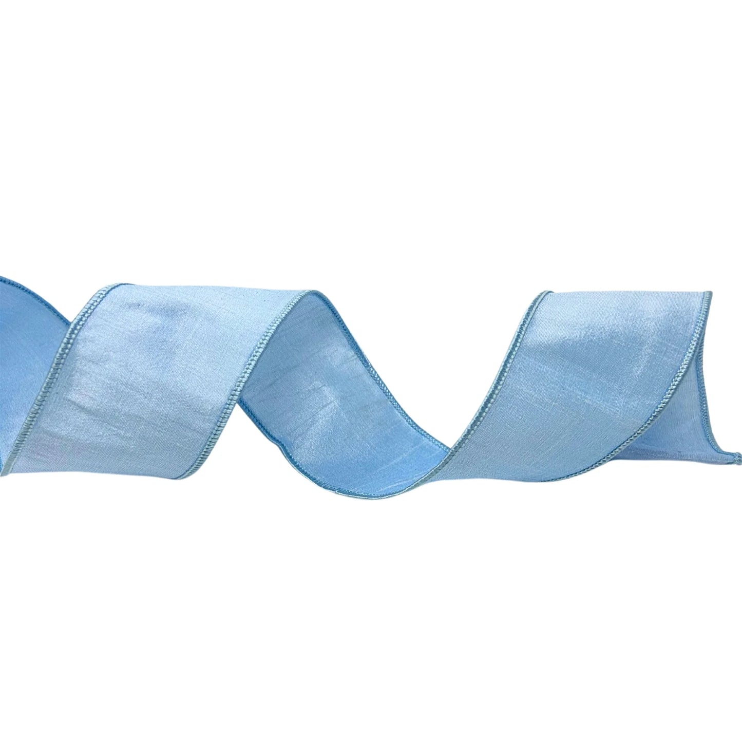 2.5inx10yd Faux Dupioni LT BLUE