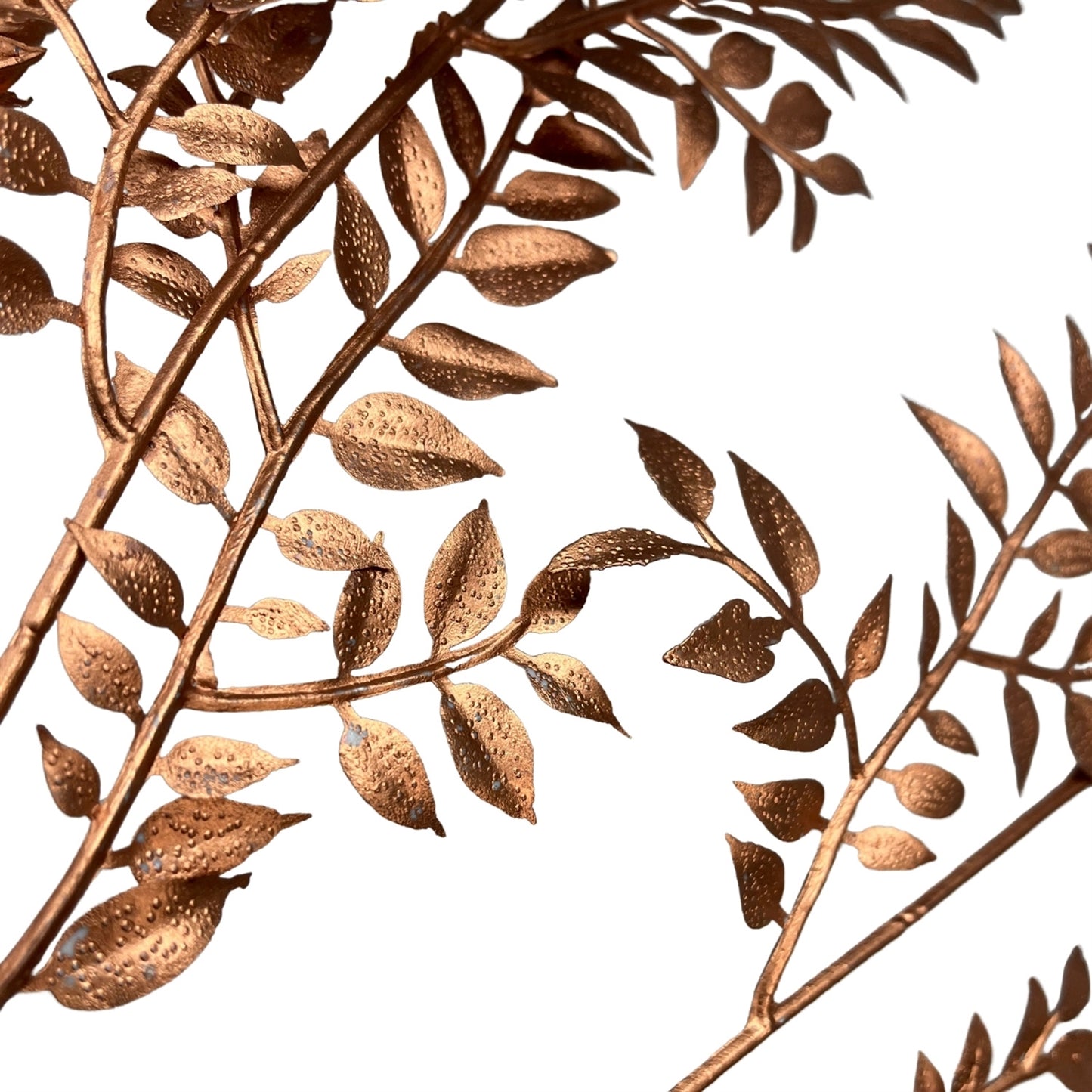 35in Copper Metallic Tea Leaf Branch - Premium Greenery for Wreaths and Home Decor