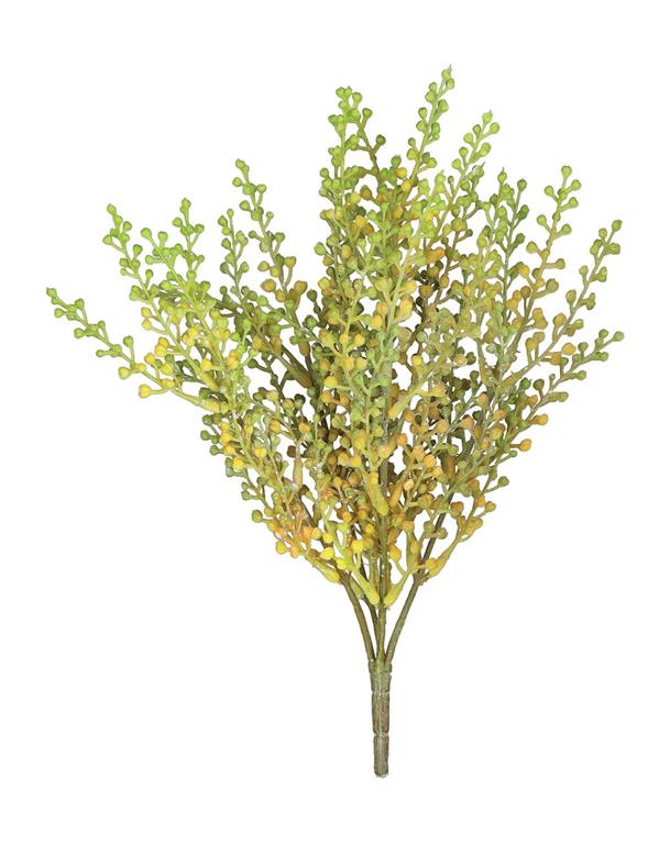 12in Yellow Green Seed Bush - Premium Greenery for Wreaths, Arrangements and Home Decor