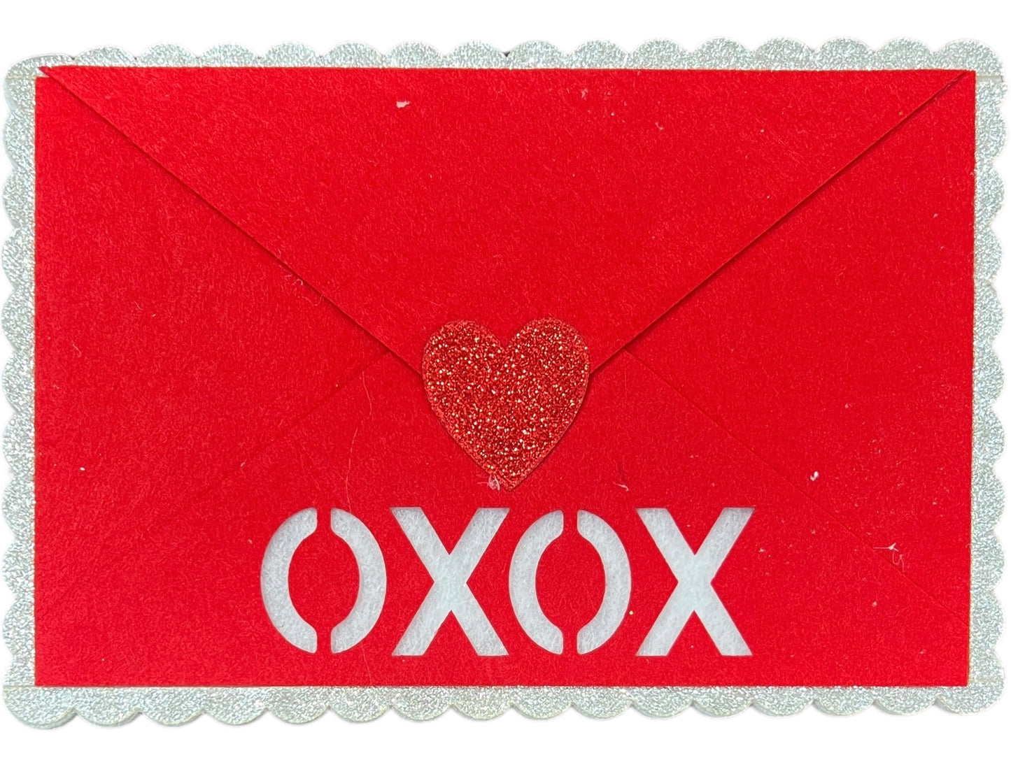 13inx8in Felt/Glitter XOXO Envelope