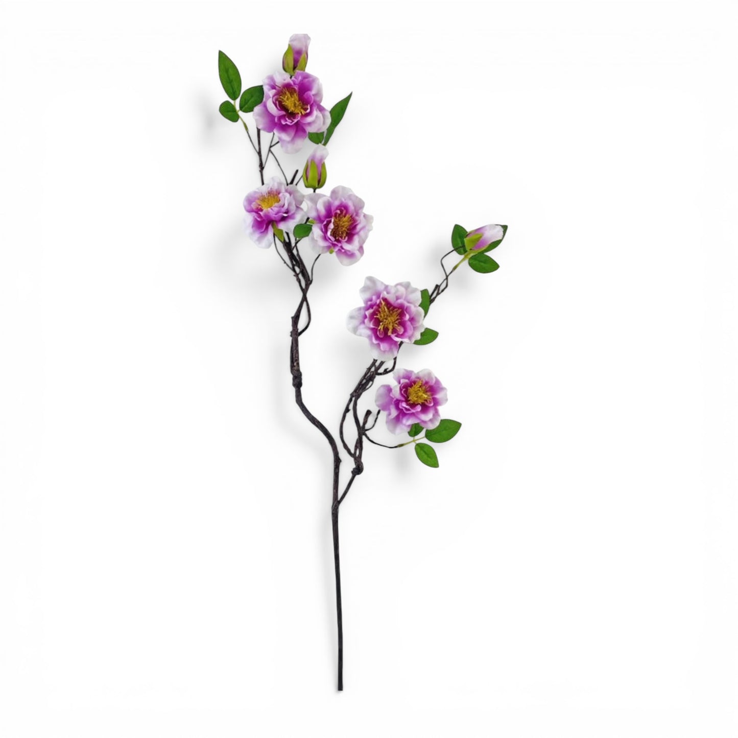 37in Hot Pink Wild Rose on Twiggy Branch