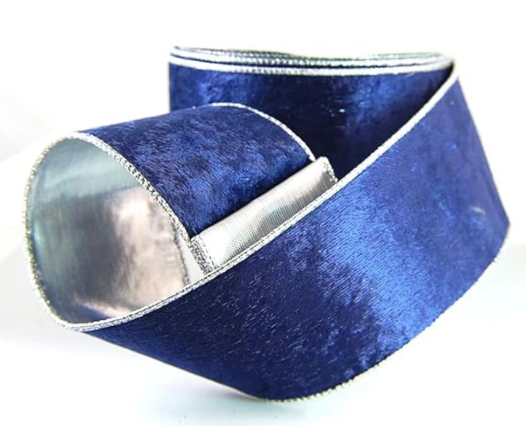 2.5x10 MARLOWE Navy/Silver Velvet