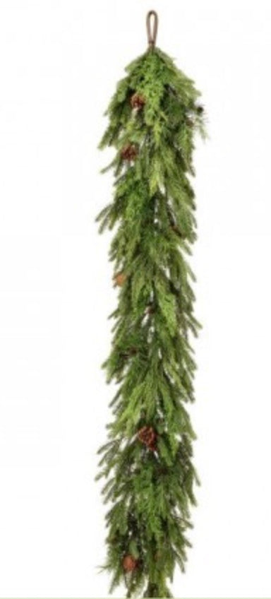 72in Natural Touch Mix Evergreen GARLAND