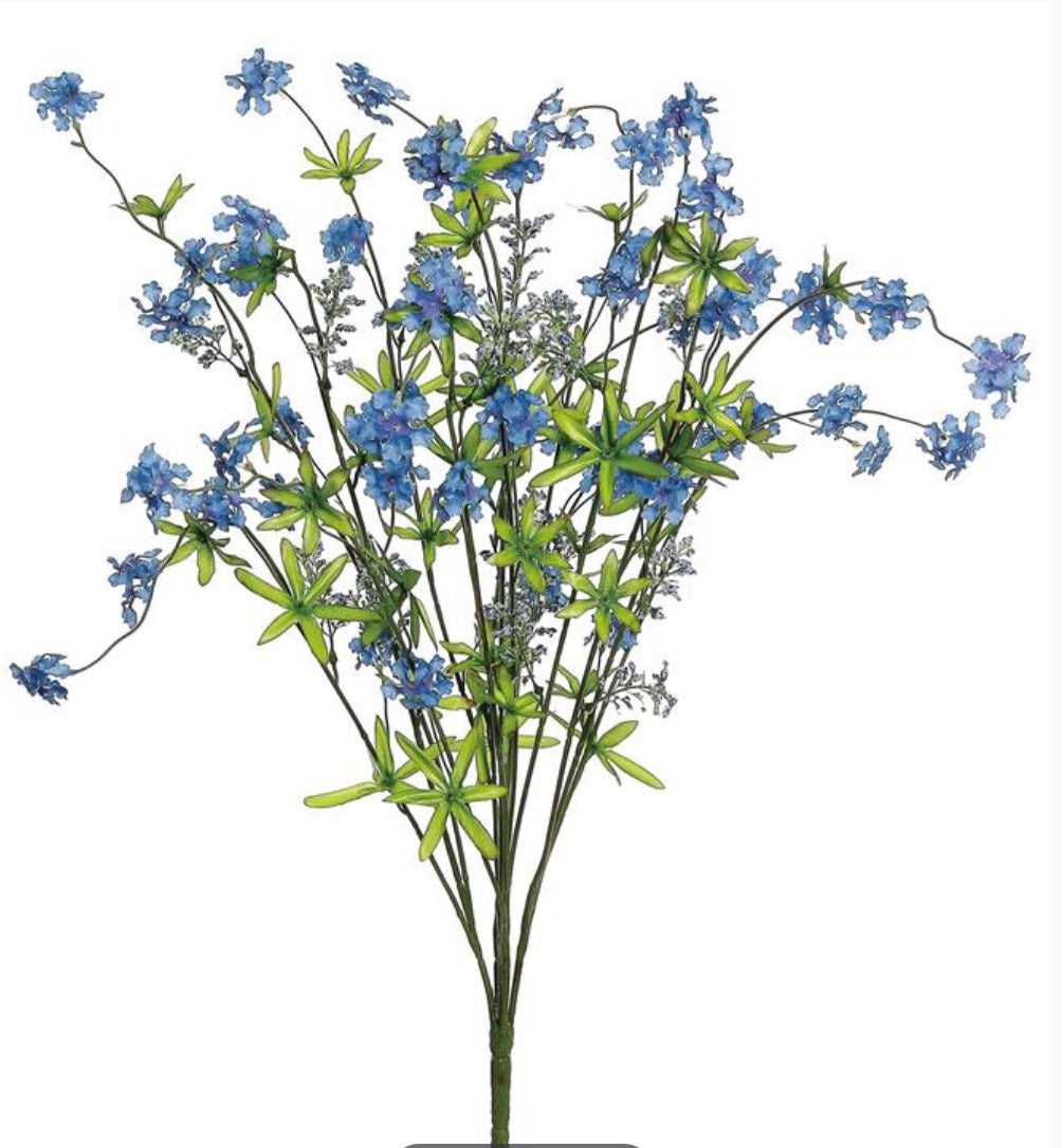 28in Penta Blossom & Seed Bush BLUE