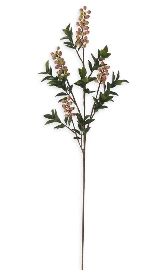 30in Light Orange Berry Stem