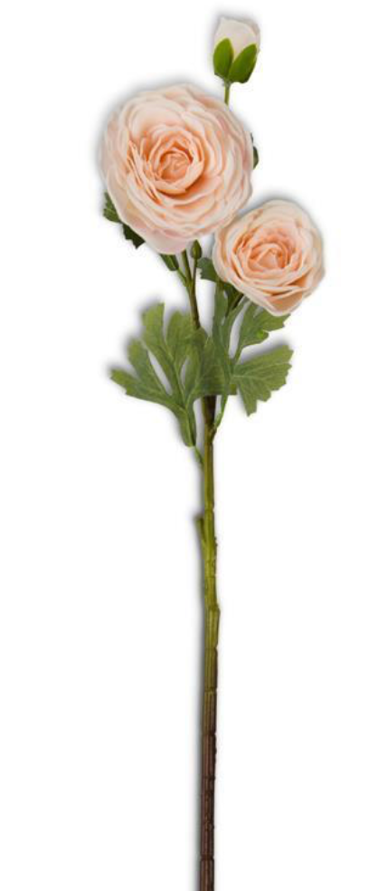 25in Real Touch Peach Triple Ranunculus
