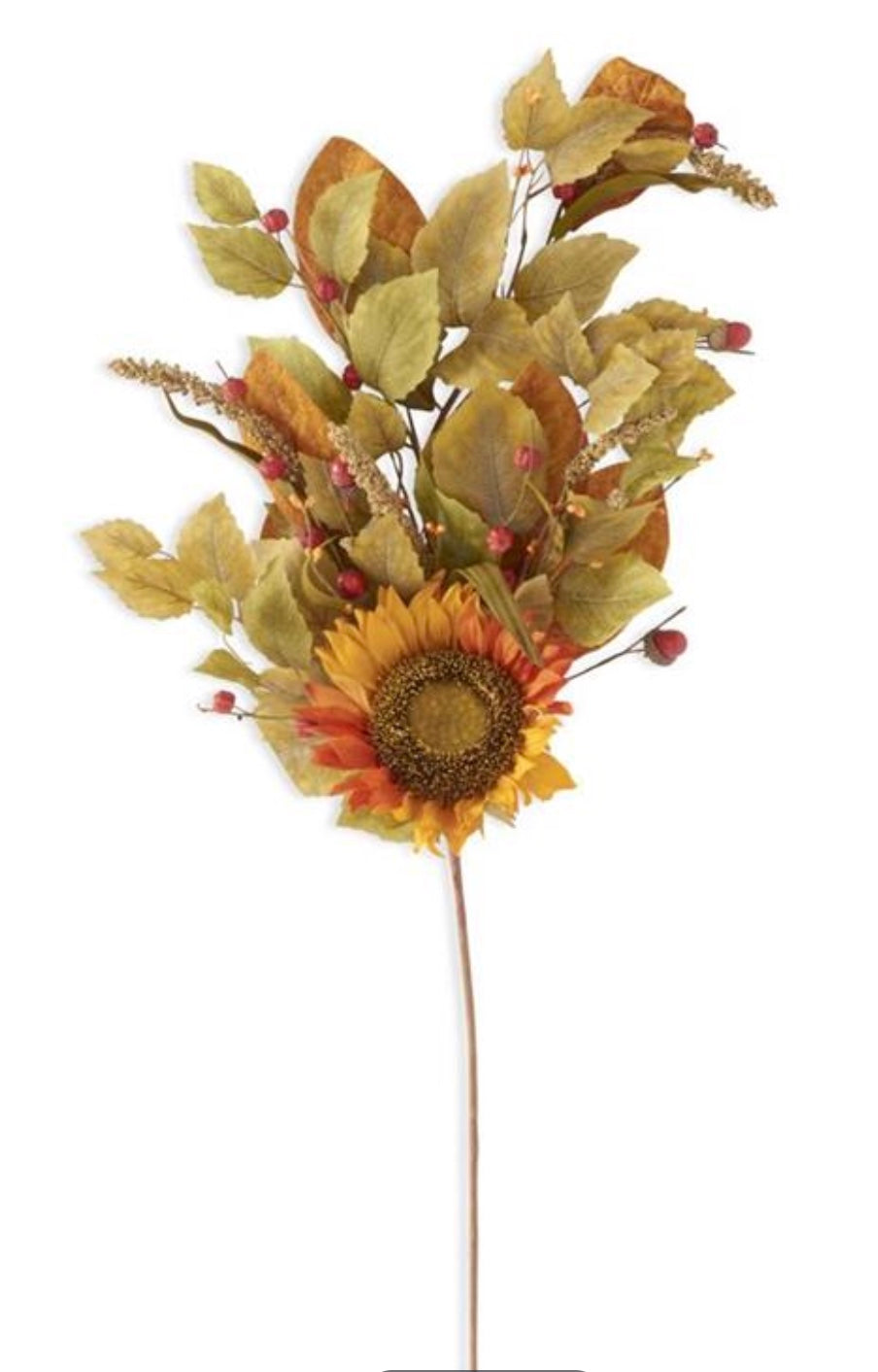 35in Sunflower w/Pumpkin Pips & Greenery