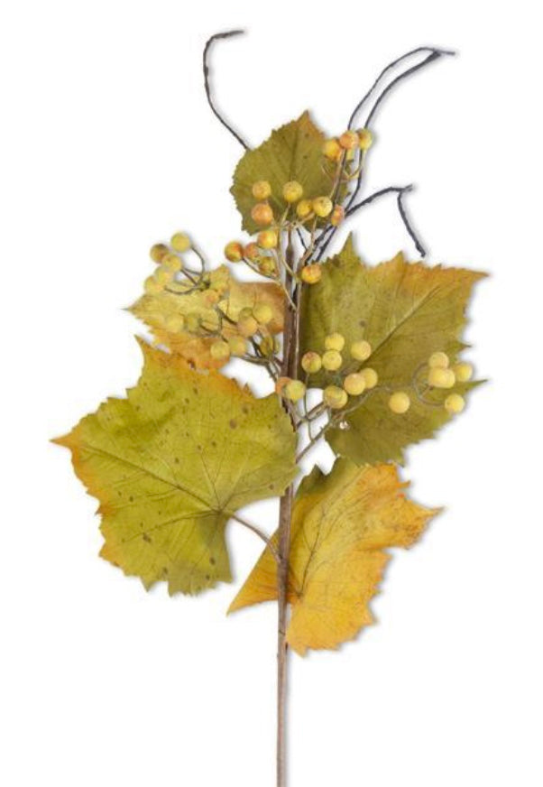 27in Fall/Autumn Leaves w/Twigs & Berries