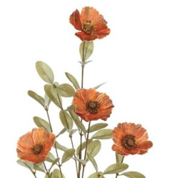 35in Orange Fall Cosmos Spray Select Artificial