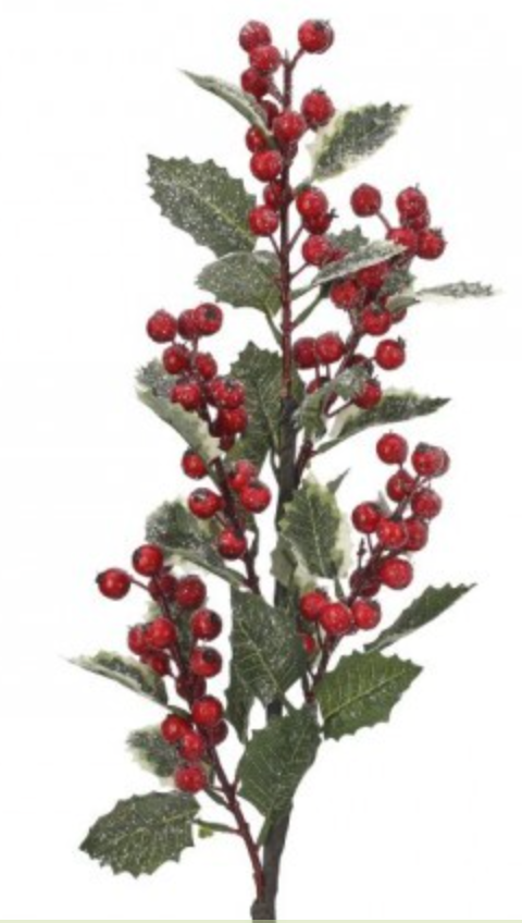 25in Frosted WP Holly Berry - Premium Greenery for Wreaths, Arrangements and Home Decor Craig Bachman