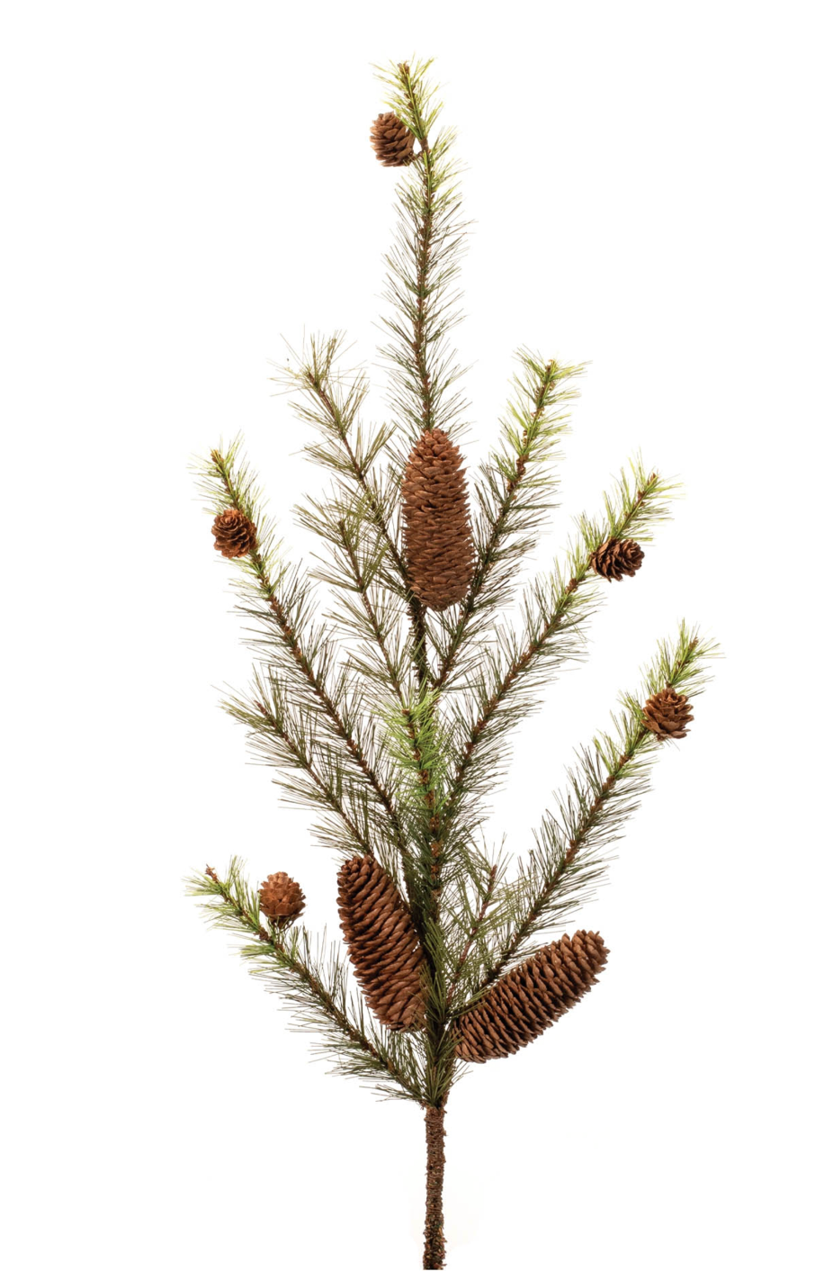 32in Short Needle Pine & Cone Spray - Premium Artificial Greenery for Wreaths, Arrangement & Home Decor Melrose