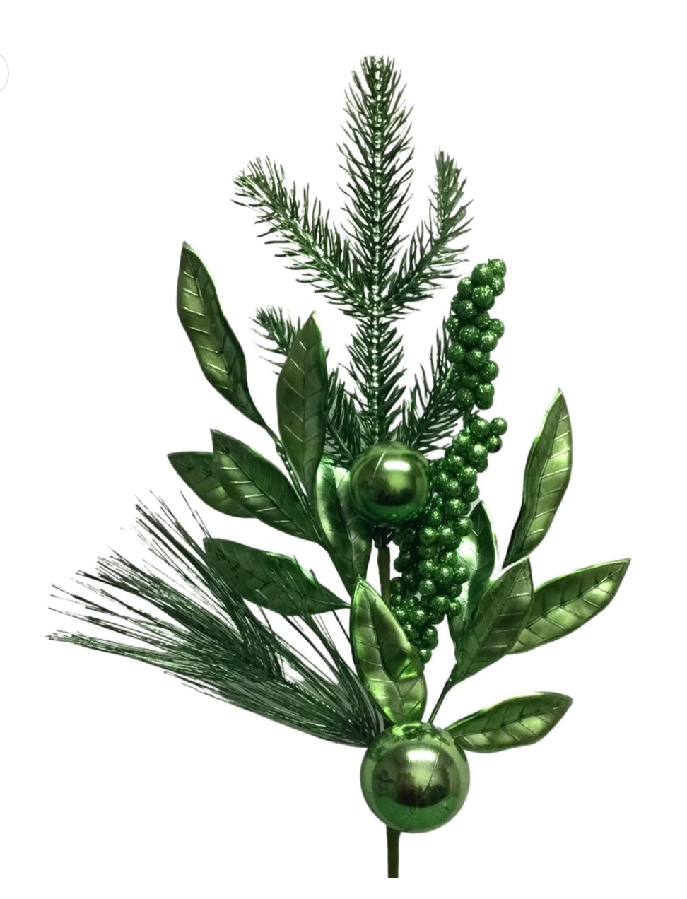 23in Metallic Bay Leaf/Pine/Ball Spray David Christopher