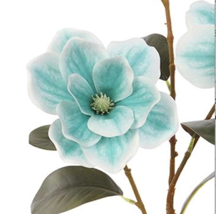 32in BLUE Magnolia Spray