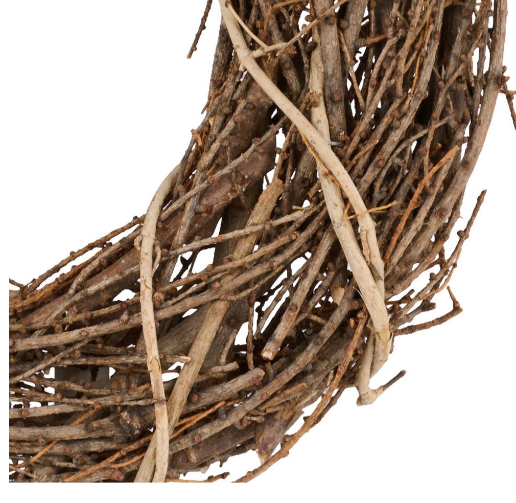 16in Pine/Nanmu Twig Wreath Frame