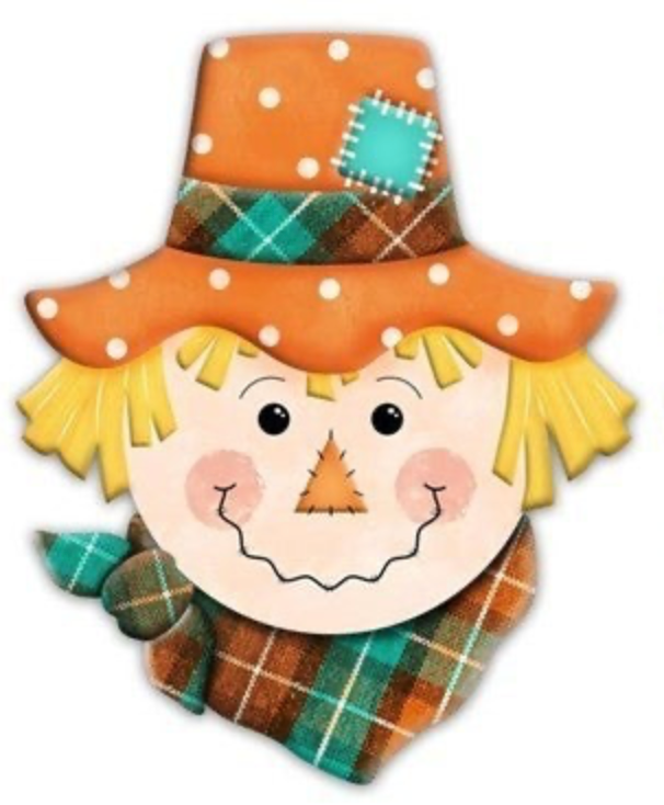 12in Embossed Scarecrow ORANGE Hat HALLOWEEN