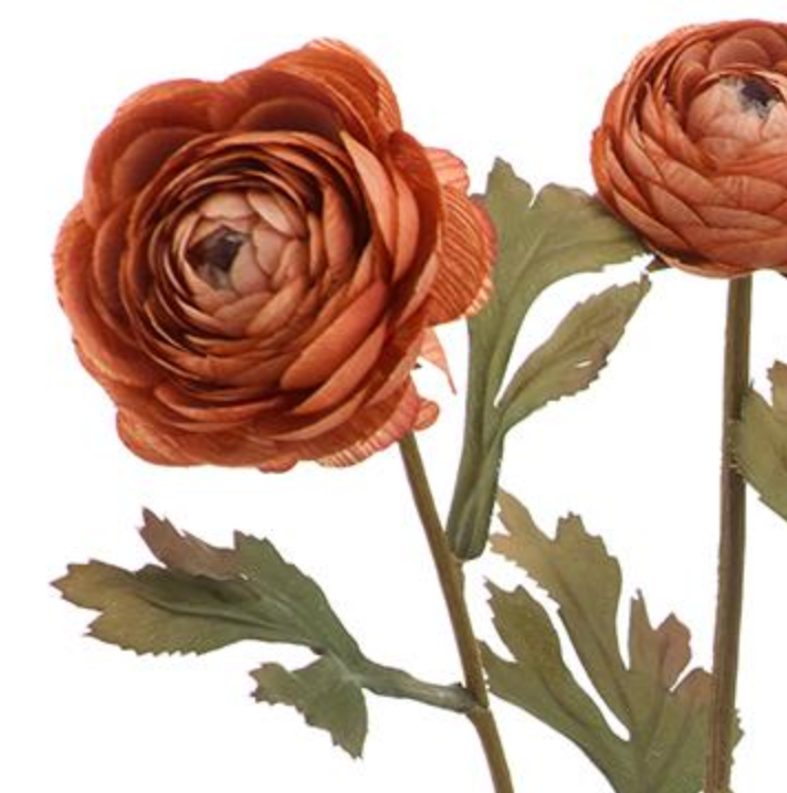19in Dusty Mauve Ranunculus x3 - Premium Floral for Wreaths and Home Decor xyz