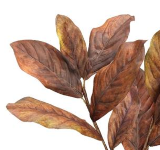 31in Mocha Leaf Spray - Premium Artificial Greenery for Wreaths, Arrangement & Home Decor