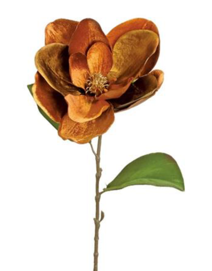 29in Glamour Velvet Nutmeg Magnolia - Premium Florals for Wreaths, Arrangements and Home Decor