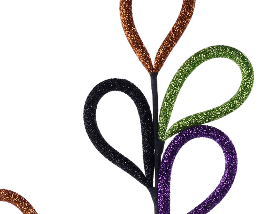 27in Glitter HALLOWEEN Oval Loops x12
