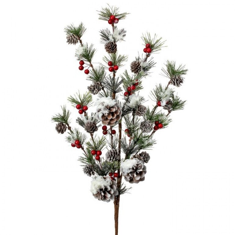33in Snow Skip Pine Cone Berry