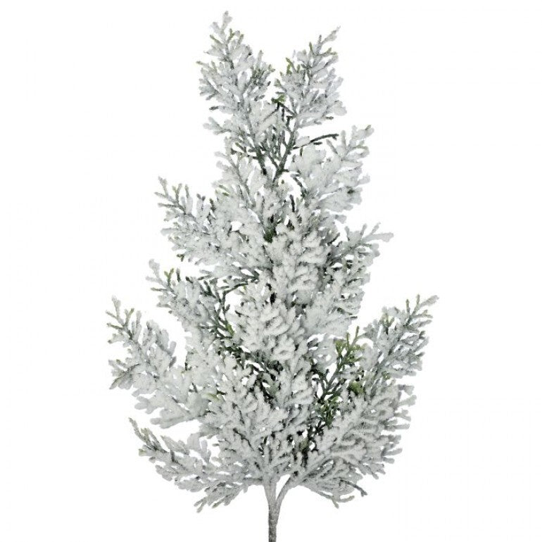 20in Flocked Cedar Spray Regency