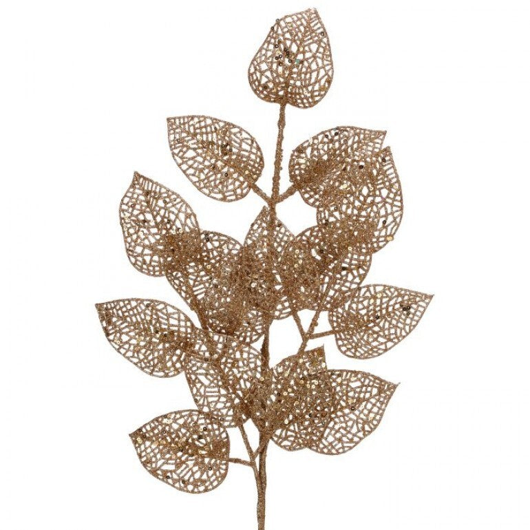 25in MESH Lace Leaf Spray GOLD
